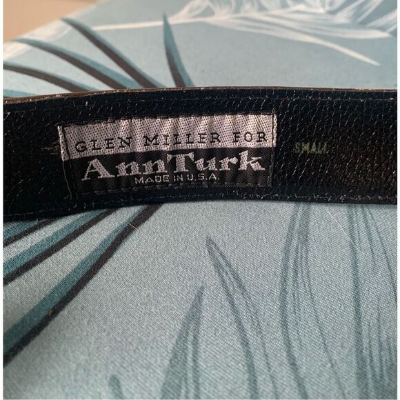 Glen Miller for Ann Turk brown Leather Silver Leaf Buckle Belt 34” - Picture 4 of 6